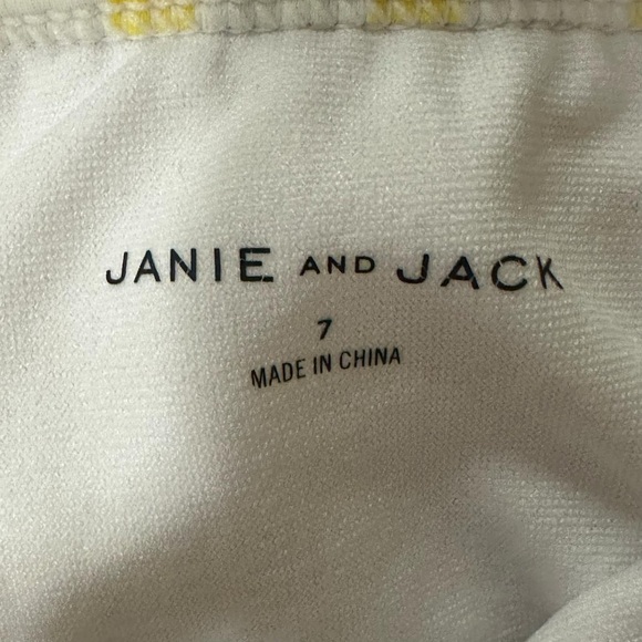 Janie and Jack 7 Sailor Yellow Striped Swimsuit - Picture 4 of 4